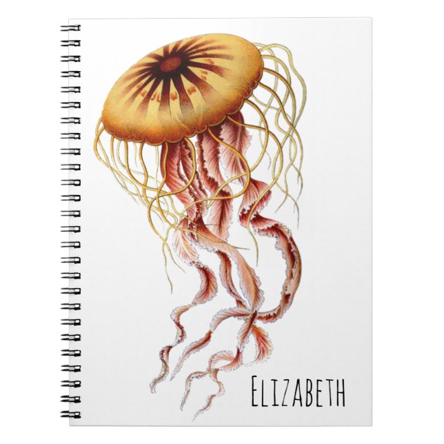 Jellyfish Personlig Notebook Anteckningsbok (Framsidan)