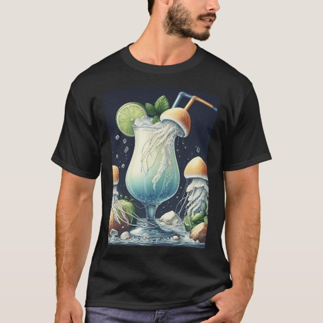 Jellyfish Pina Colada, Realism T Shirt (Framsida)
