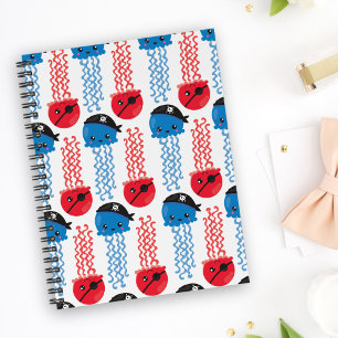 Jellyfish, pirat, Jellyfish Mönster, Sea Animals Anteckningsbok