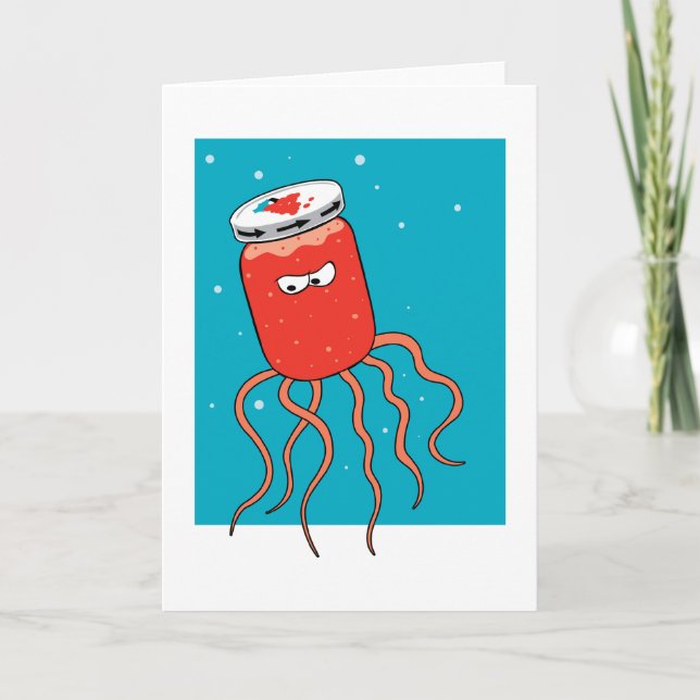 Jellyfish Pun Kort (Framsida)