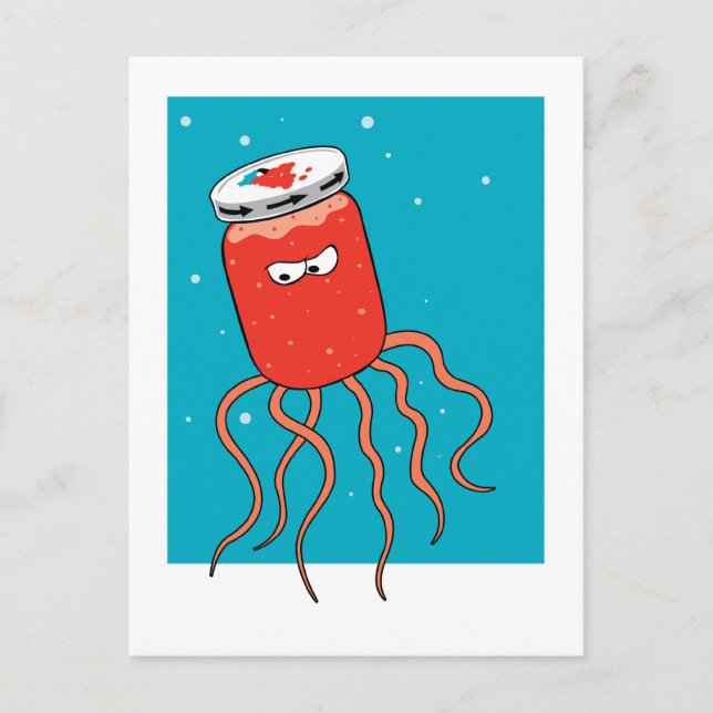 Jellyfish Pun Vykort (Framsida)