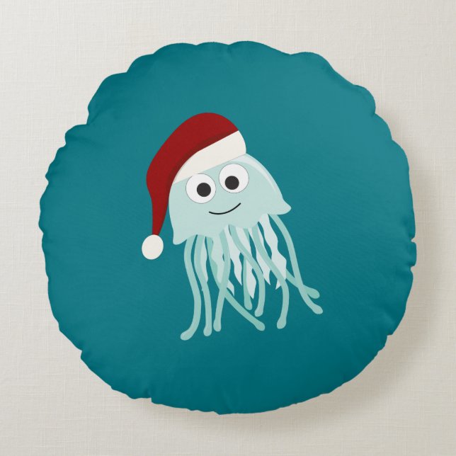 Jellyfish Rund Kudde (Framsidan)