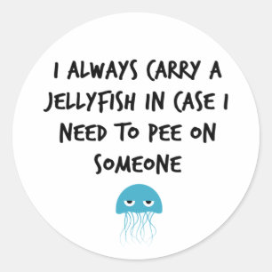 Jellyfish Runt Klistermärke