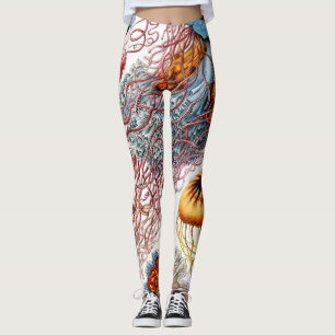 Jellyfish (Scheibenquallen) från Ernst Haeckel Leggings