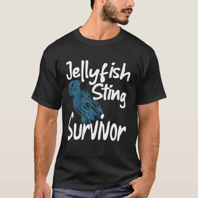 Jellyfish Sing Survivor Sea Creatures Ocean Marine T Shirt (Framsida)