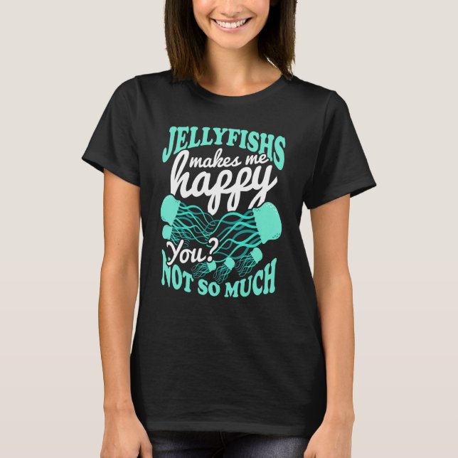 Jellyfish Sjöliv Ocean Tentacles Fish Octupus T Shirt (Framsida)