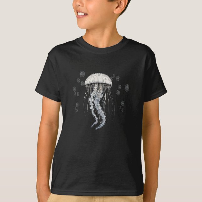 Jellyfish sketch teckning t shirt (Framsida)