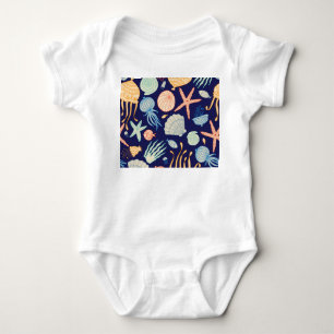 Jellyfish Snäckas Fish Algae Mönster T Shirt
