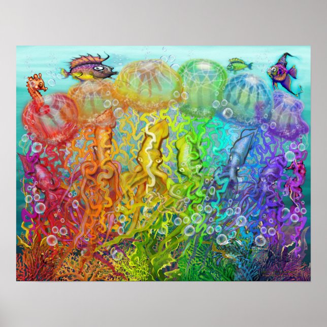 Jellyfish Squid Poster (Framsidan)