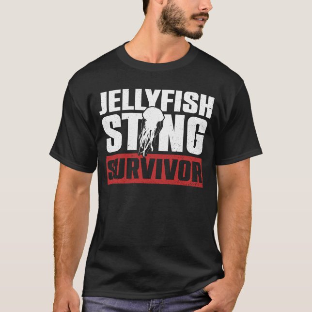 Jellyfish Sting Survivor - Jellyfish Sea Jellies T Shirt (Framsida)