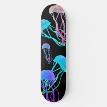 Jellyfish Svarmt i Black Skateboard Deck