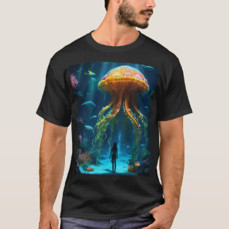 "Jellyfish T-Shirt - Vibrant and Artistic Ocean-in