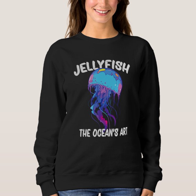 Jellyfish The Oceans Art_1 T Shirt (Framsida)
