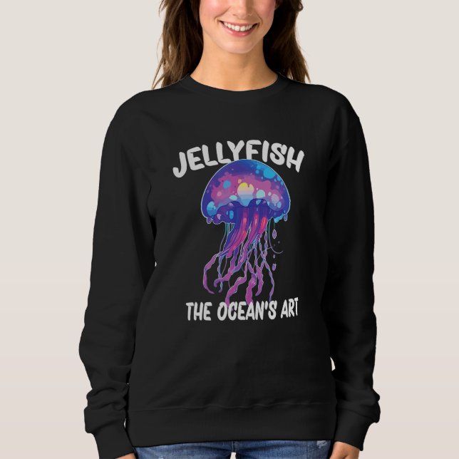 Jellyfish The Oceans Art_2 T Shirt (Framsida)