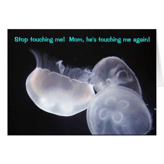 Jellyfish Touch Hälsningskort (Framsidan Horizontal)