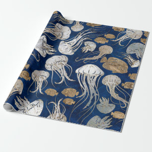 Jellyfish Underwater Mönster Presentpapper