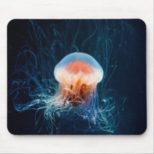 Jellyfish Underwater - Mörk Glow Musmatta