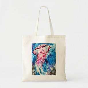 Jellyfish vattencolor oceanart tygkasse
