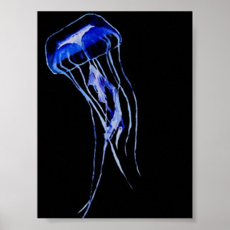 Jellyfish Watercolor Skriv ut Poster