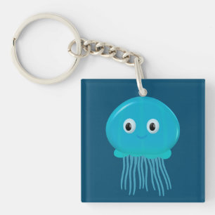 Jellyfisk av Tecknad i blått hav