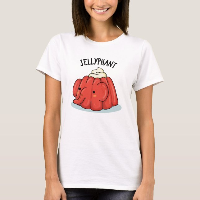 Jellyphant Funny Elephant Jelly Pun T Shirt (Framsida)