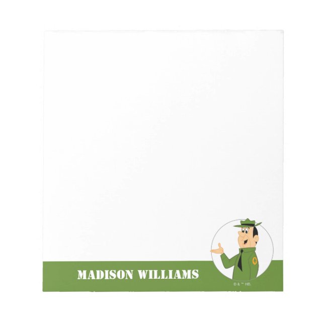 Jellystones Skogsvaktare Smith Porträtt Anteckningsblock (Framsida)