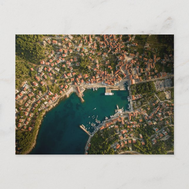 JELSA, HVAR, CROATIA - AERIAL VIEW VYKORT (Framsida)