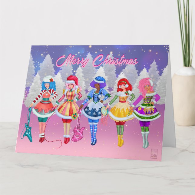 Jem and the Holograms Christmas card Kort (Framsida)