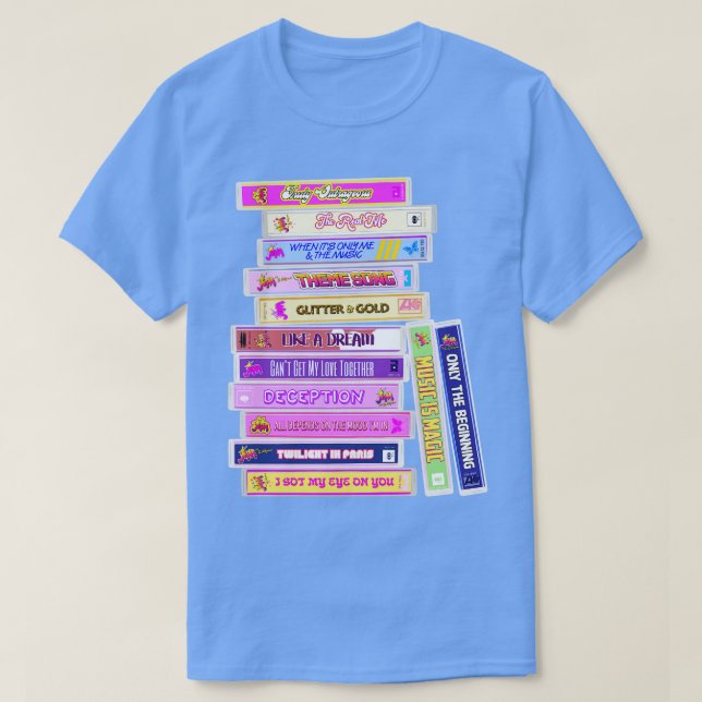 Jem och Hologram Sång Cassettes T Shirt (Design framsida)