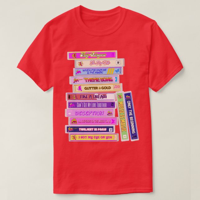 Jem och Hologram Sång Cassettes T Shirt (Design framsida)