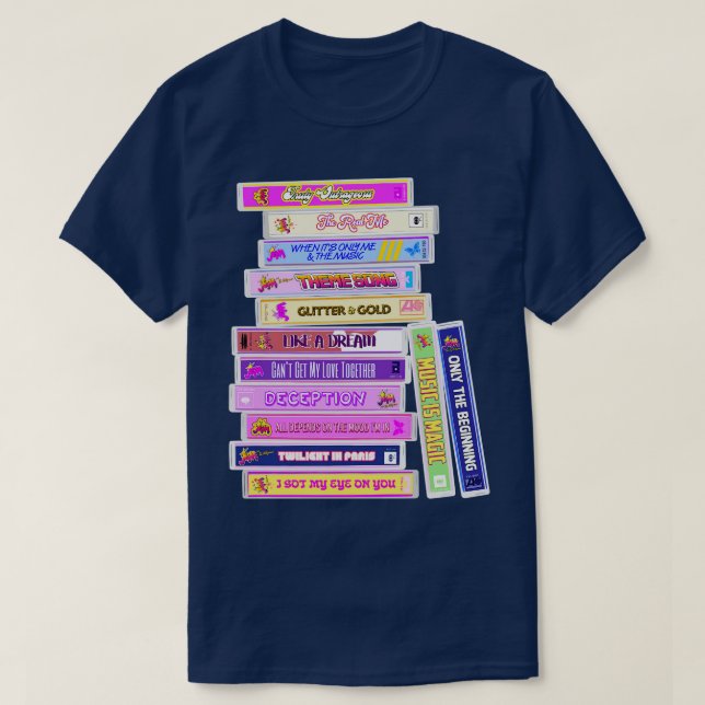 Jem och Hologram Sång Cassettes T Shirt (Design framsida)