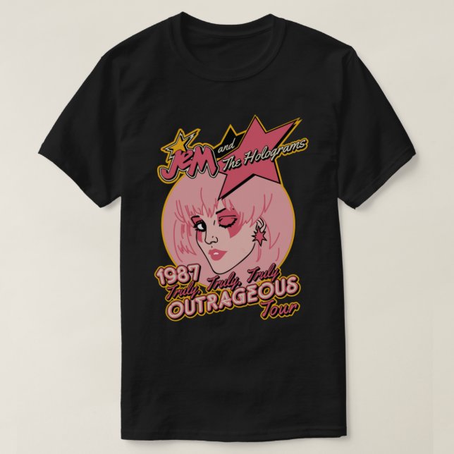 Jem Outragous Tour T-Shirt.png T Shirt (Design framsida)
