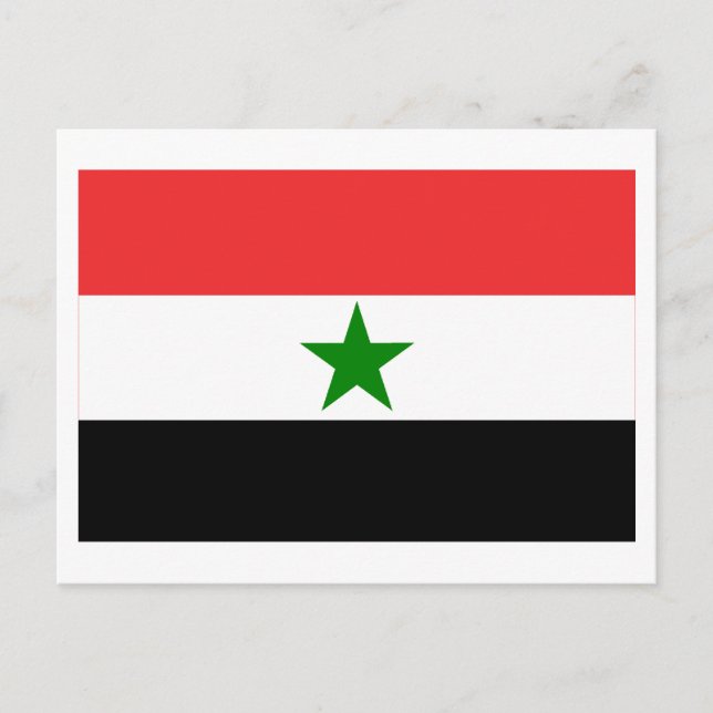 Jemen Flagga (1962-1990) Vykort (Framsida)