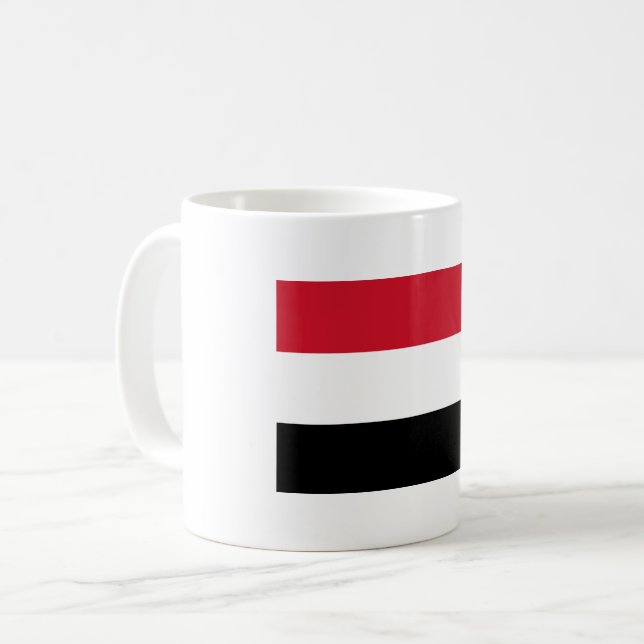 Jemen Flagga Kaffemugg (Framsida vänster)