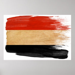 Jemen Flagga Poster