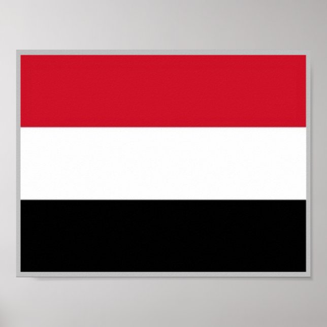 Jemen - Flagga - Poster (Framsidan)