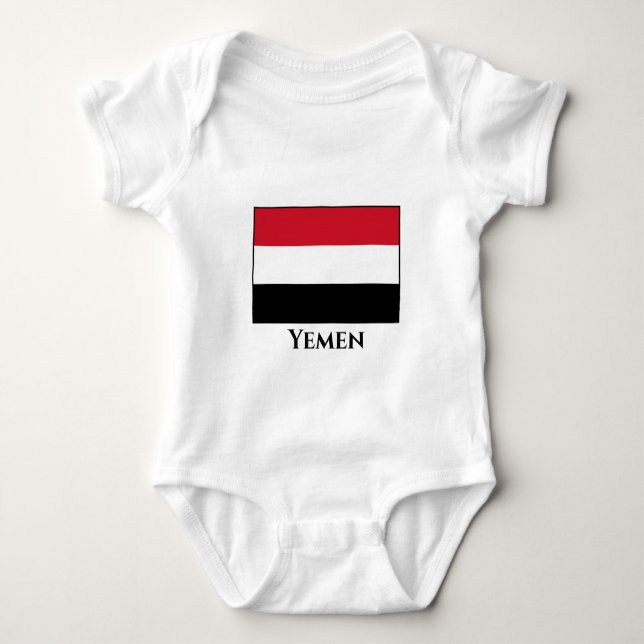 Jemen Flagga T Shirt (Framsida)