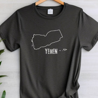 Jemen Land Karta Yemeni-gränsen T Shirt