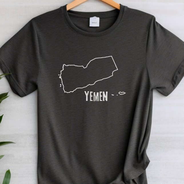 Jemen Land Karta Yemeni-gränsen T Shirt (Skapare uppladdad)