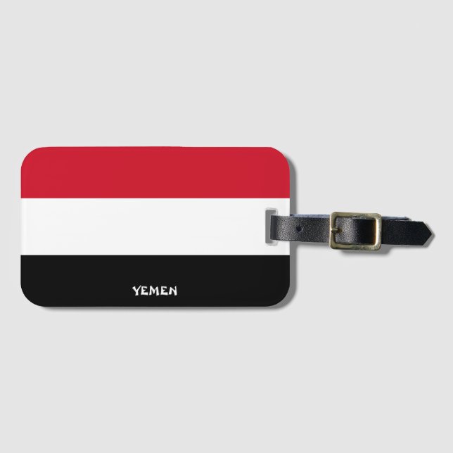 Jemen National Flagga Patriotic Bagagebricka (Framsida horisontal)