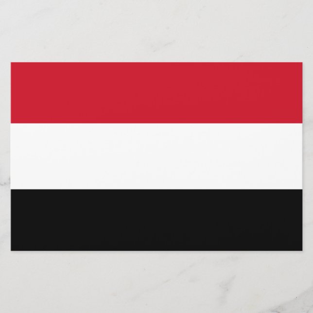 Jemens flagga brevpapper (Framsida)
