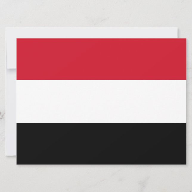 Jemens flagga kort (Framsida)