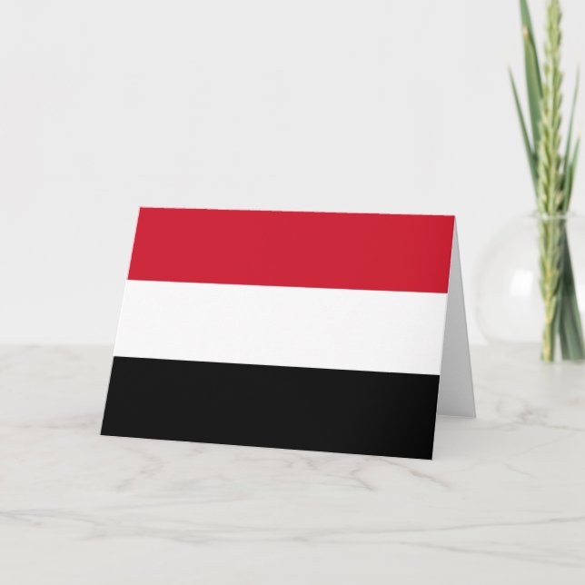 Jemens flagga kort (Framsida)