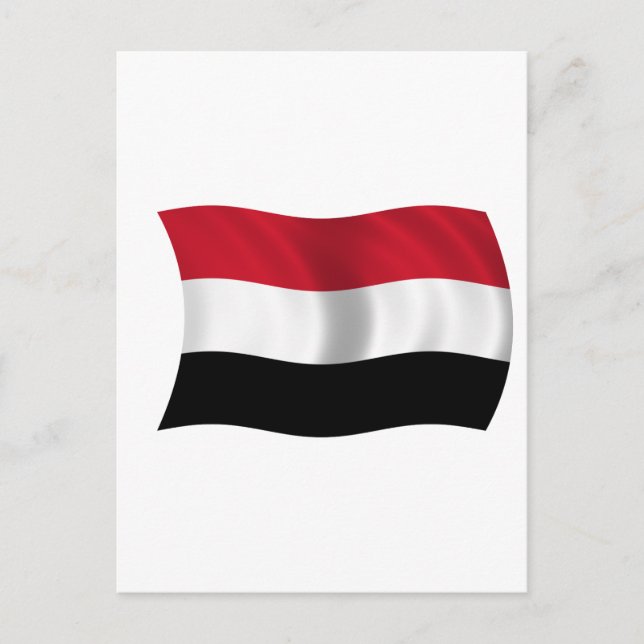Jemens flagga vykort (Framsida)