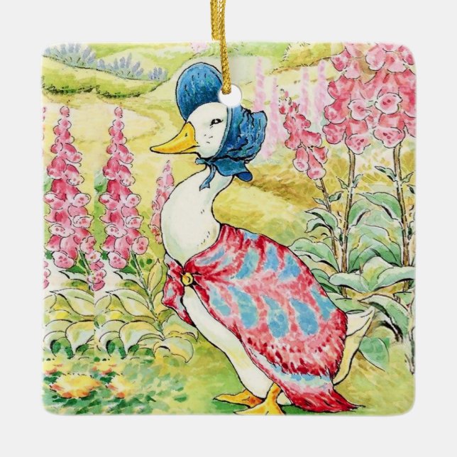 “Jemima Puddle Duck” by Beatrix Potter Julgransprydnad Keramik (Framsida)