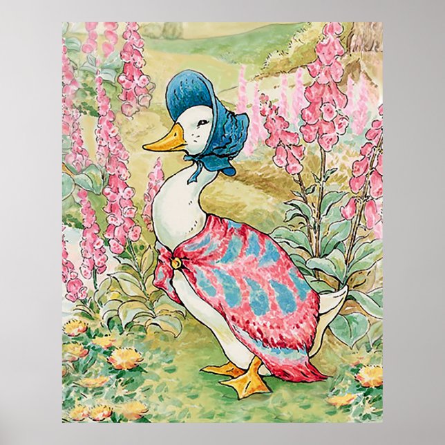 Jemima Puddle Duck vid sjön  Poster (Framsidan)