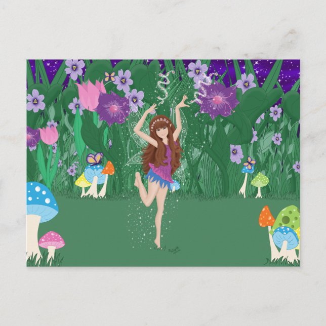 Jen the Dancing Flower Fairy Postcard Vykort (Framsida)