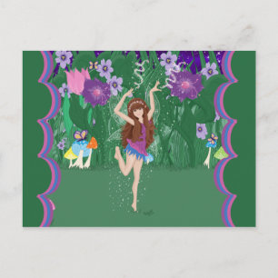 Jen the Dancing Flower Fairy Postcard Vykort