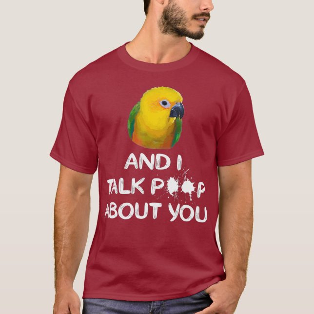 Jenday Conure Shirt I och Conure Prata om dig T (Framsida)