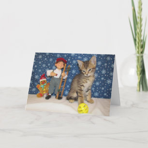 Jenkins och Elf - Cute Cat-julkort Helgkort